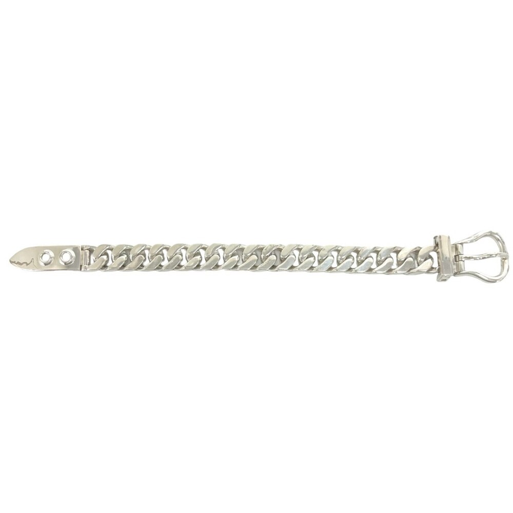 HERMES Vintage Boucles Sellier MM Bracelet, Sterling Silver 925, Men's Access... - Picture 5 of 6